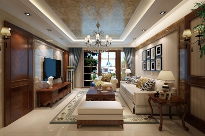 2016年兩款新大戶型歐式風(fēng)格裝修案例 輕奢典雅，住宅室內(nèi)裝飾裝修