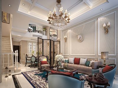 上海簡歐風格別墅客廳書房裝修 融合優(yōu)雅與現(xiàn)代的生活藝術